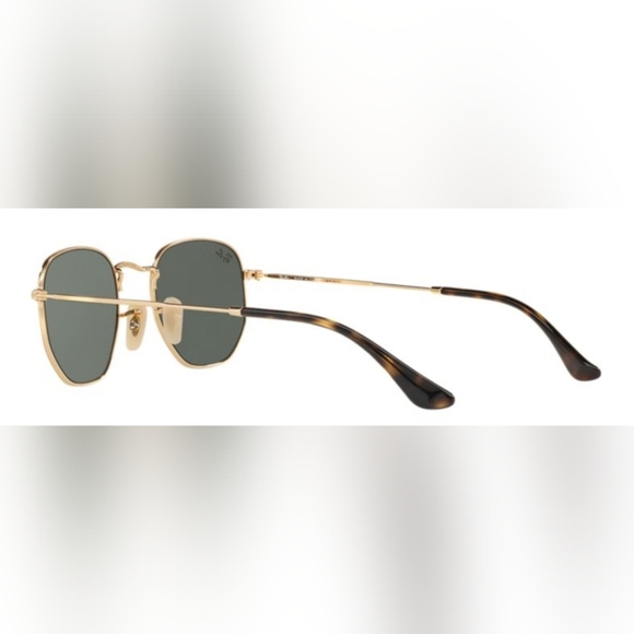Ray Ban Hexagonal Green G15 Lenses RB3548N Gold Frame - Picture 6 of 14